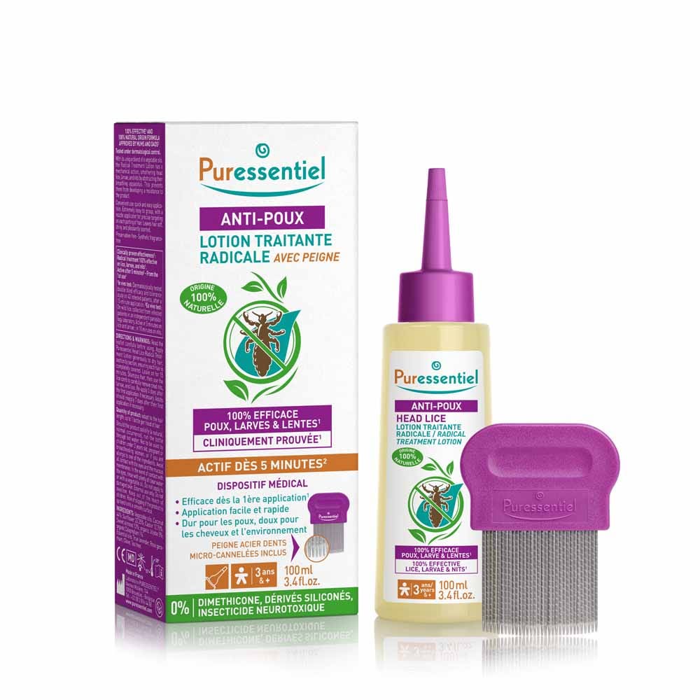 Puressentiel Anti-Lice Anti-lice Lotion + Comb 100 ml (3.38fl oz)