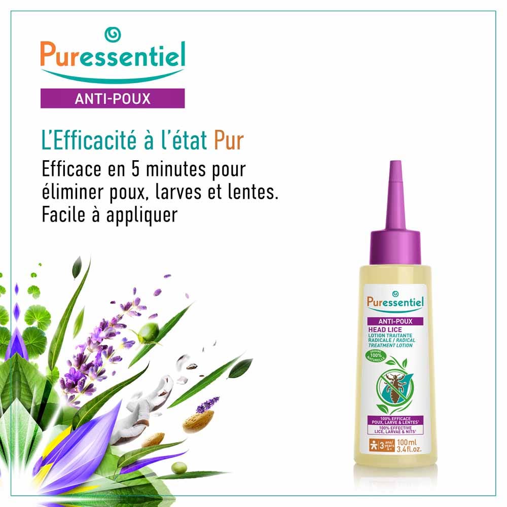 Puressentiel Anti-Lice Anti-lice Lotion + Comb 100 ml (3.38fl oz)