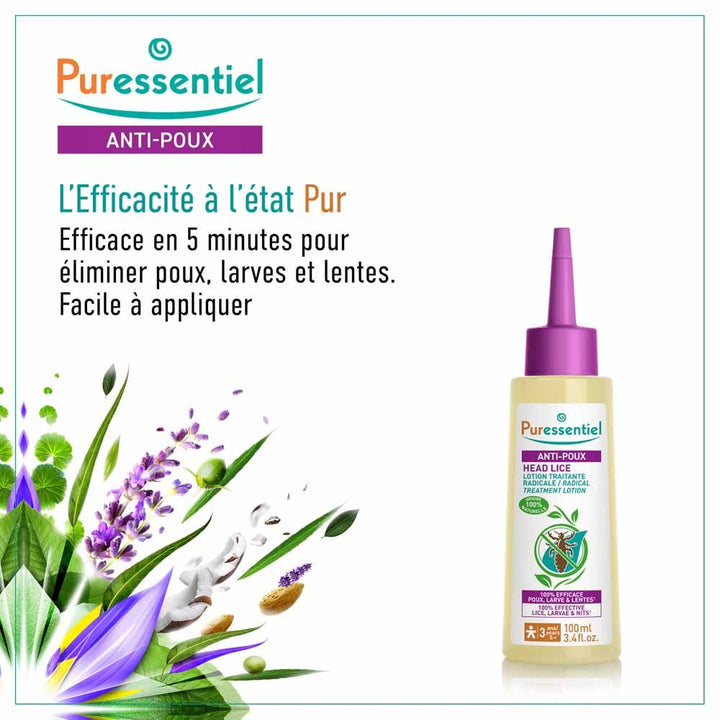 Puressentiel Anti-Lice Anti-lice Lotion + Comb 100 ml (3.38fl oz)