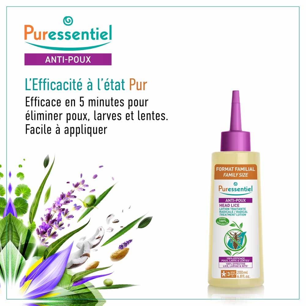 Puressentiel Anti-Lice Anti-Lice Lotion + Comb 200ml (6.76fl oz)