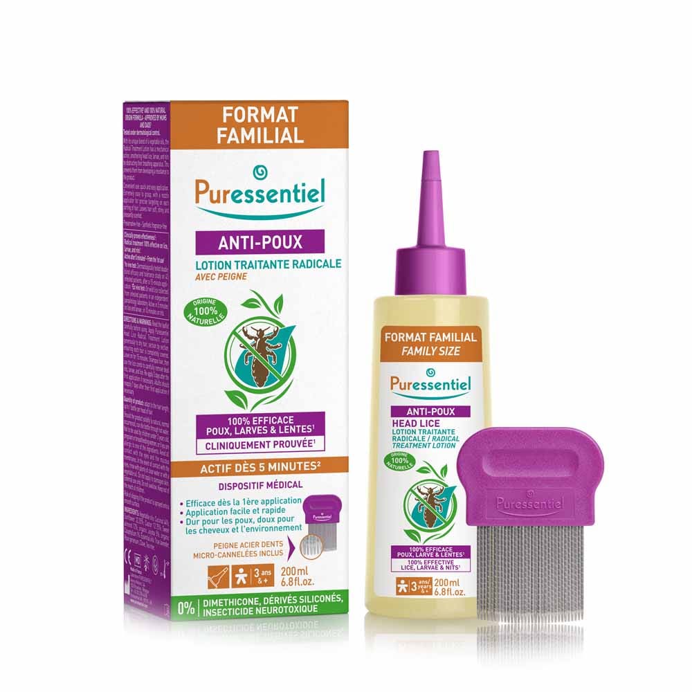 Puressentiel Anti-Lice Anti-Lice Lotion + Comb 200ml (6.76fl oz)
