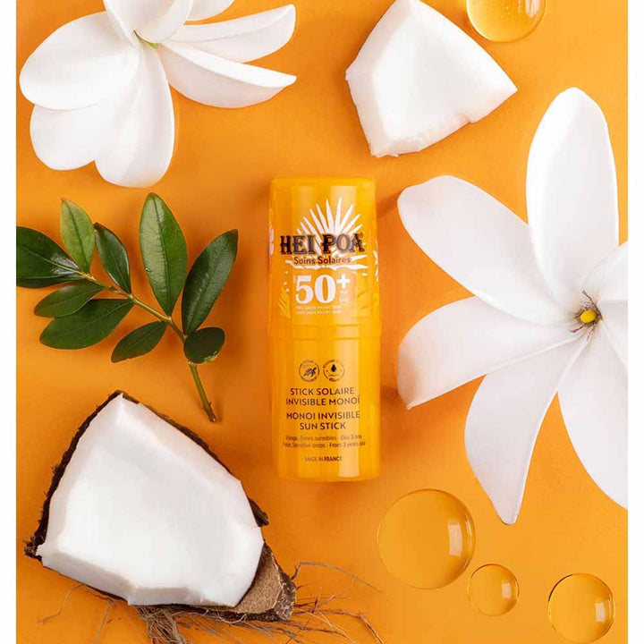 Hei Poa Invisible SPF50+ Monoï sun stick 15 g (0.53oz)