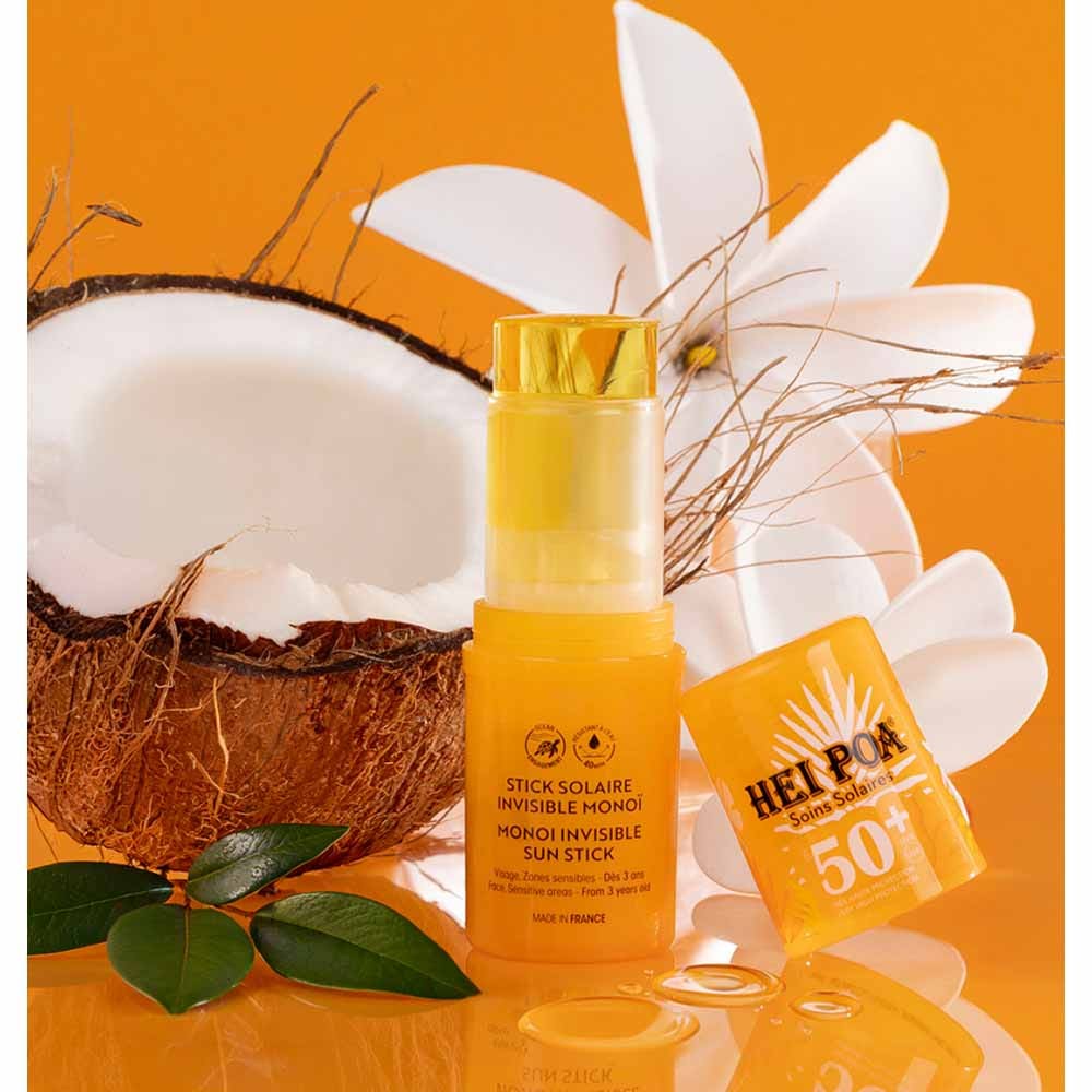 Hei Poa Invisible SPF50+ Monoï sun stick 15 g (0.53oz)