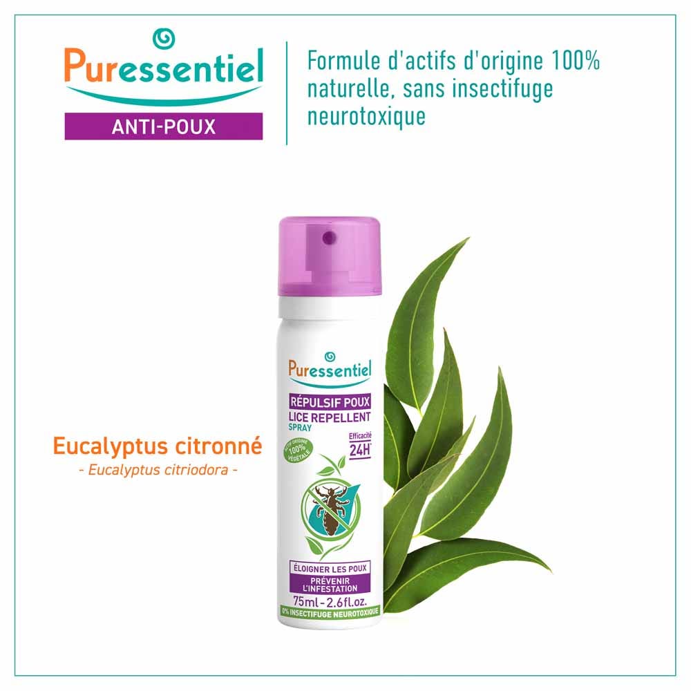 Puressentiel Anti-Lice Lice Repellent Spray 75ml (2.54fl oz)