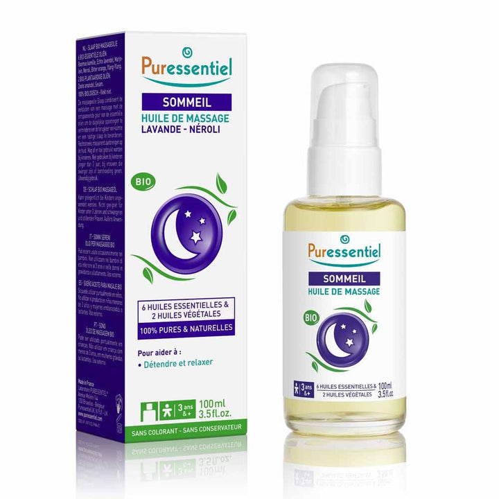 Puressentiel Sleep Organic Massage Oil Lavender & Neroli 100ml (3.38fl oz)