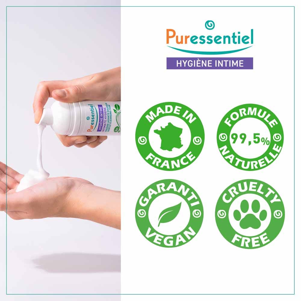 Puressentiel Intimate Hygiene Organic Gentle Cleansing Foam Intimate Hygiene 150 ml (5.07fl oz)