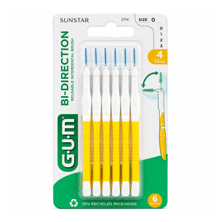 Gum Bi-Directional interdental brushes 1.4 mm x6