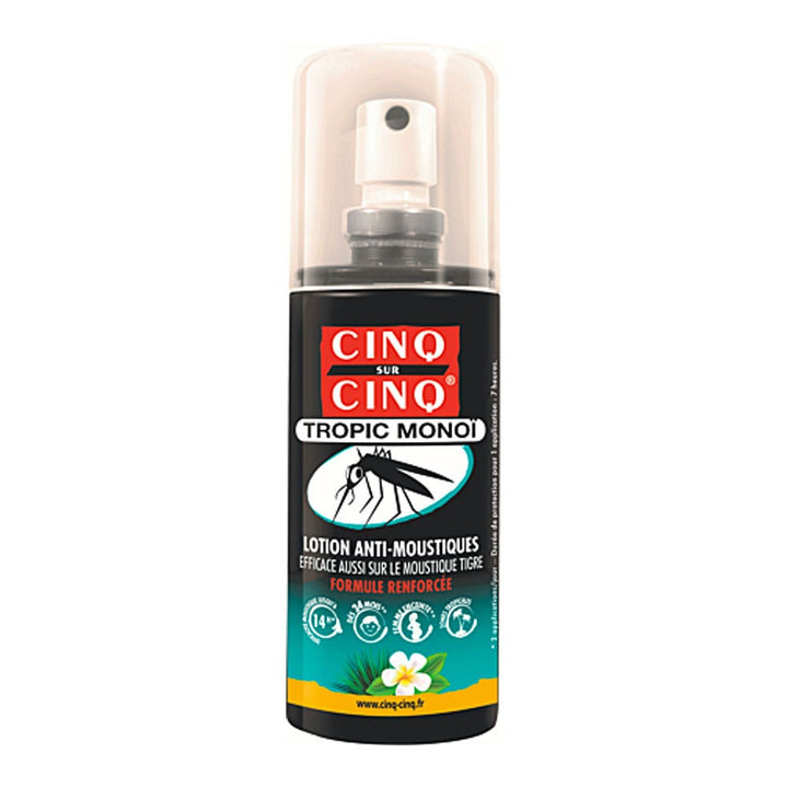 Cinq Sur Cinq Tropic lotion anti-mosquitoes monoï 75ml (2.54fl oz) - FrenchBeautyHub