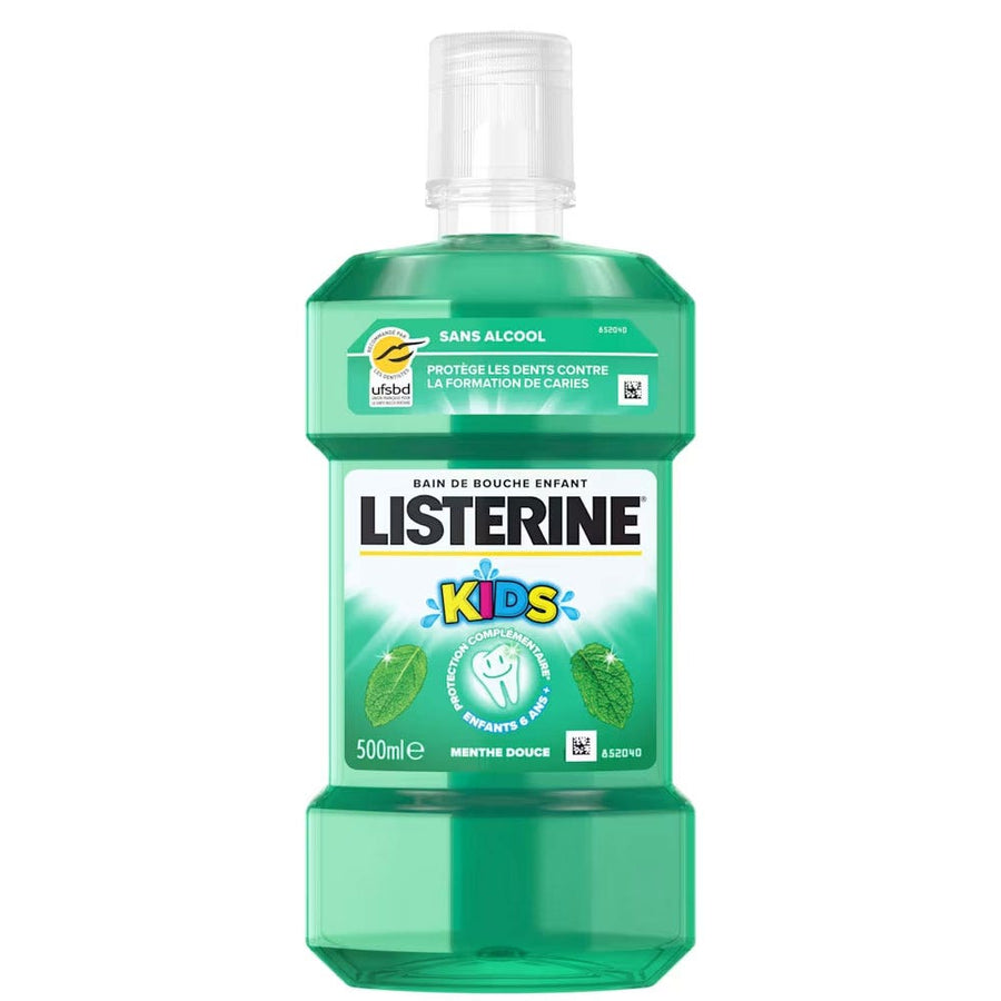 Listerine Kids mild mint mouthwash alcohol free 500ml (16.91fl oz)