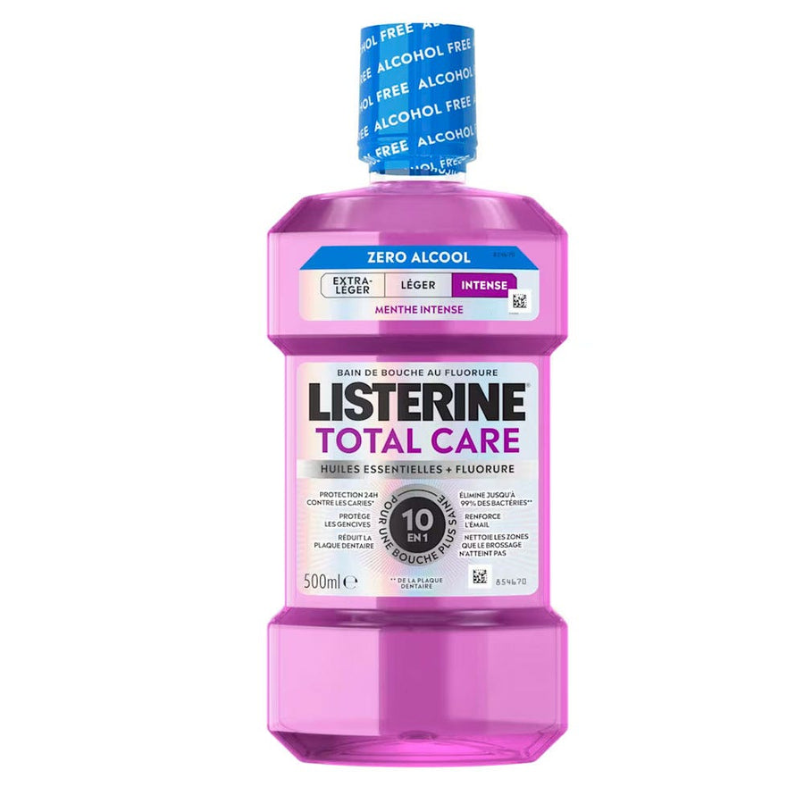 Listerine Total Care fluoride mouthwash intense mint flavour alcohol-free 500ml (16.91fl oz)