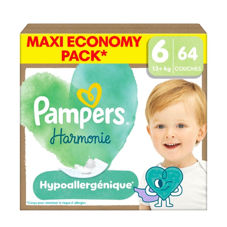 Pampers Harmonie Hypoallergenic Diapers Size 6 13kg+ x64