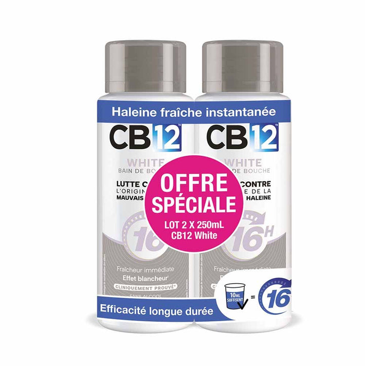 Cb12 Alcohol-Free Mouthwash mild peppermint flavour 2 x 500ml (16.91fl oz)