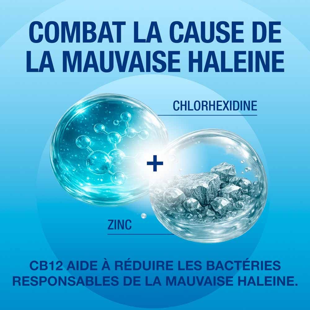 Cb12 Alcohol-Free Mouthwash mild peppermint flavour 2 x 500ml (16.91fl oz)