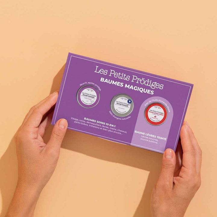 Les petits prodiges Gift set trio of balms neutral fig and tinted 200g (7.05 oz)