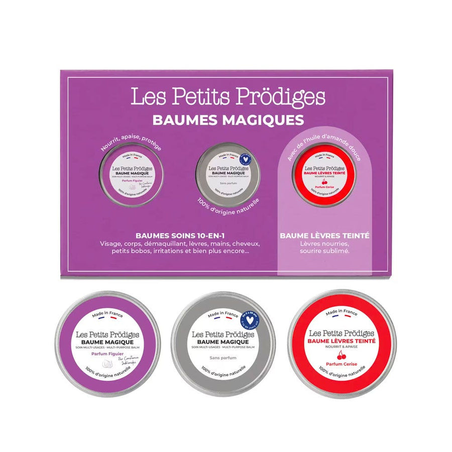 Les petits prodiges Gift set trio of balms neutral fig and tinted 200g (7.05 oz)