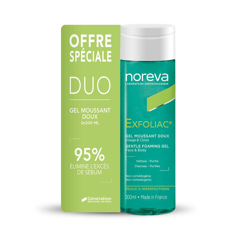 Noreva Exfoliac Gentle foaming cleanser 2 x 400ml (13.53fl oz)