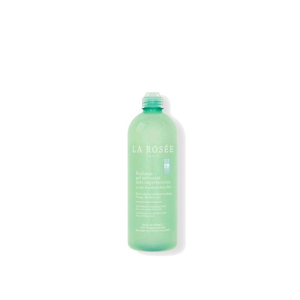 LA ROSÉE Refill anti-blemish organic cleansing gel 400ml (13.53fl oz) - FrenchBeautyHub