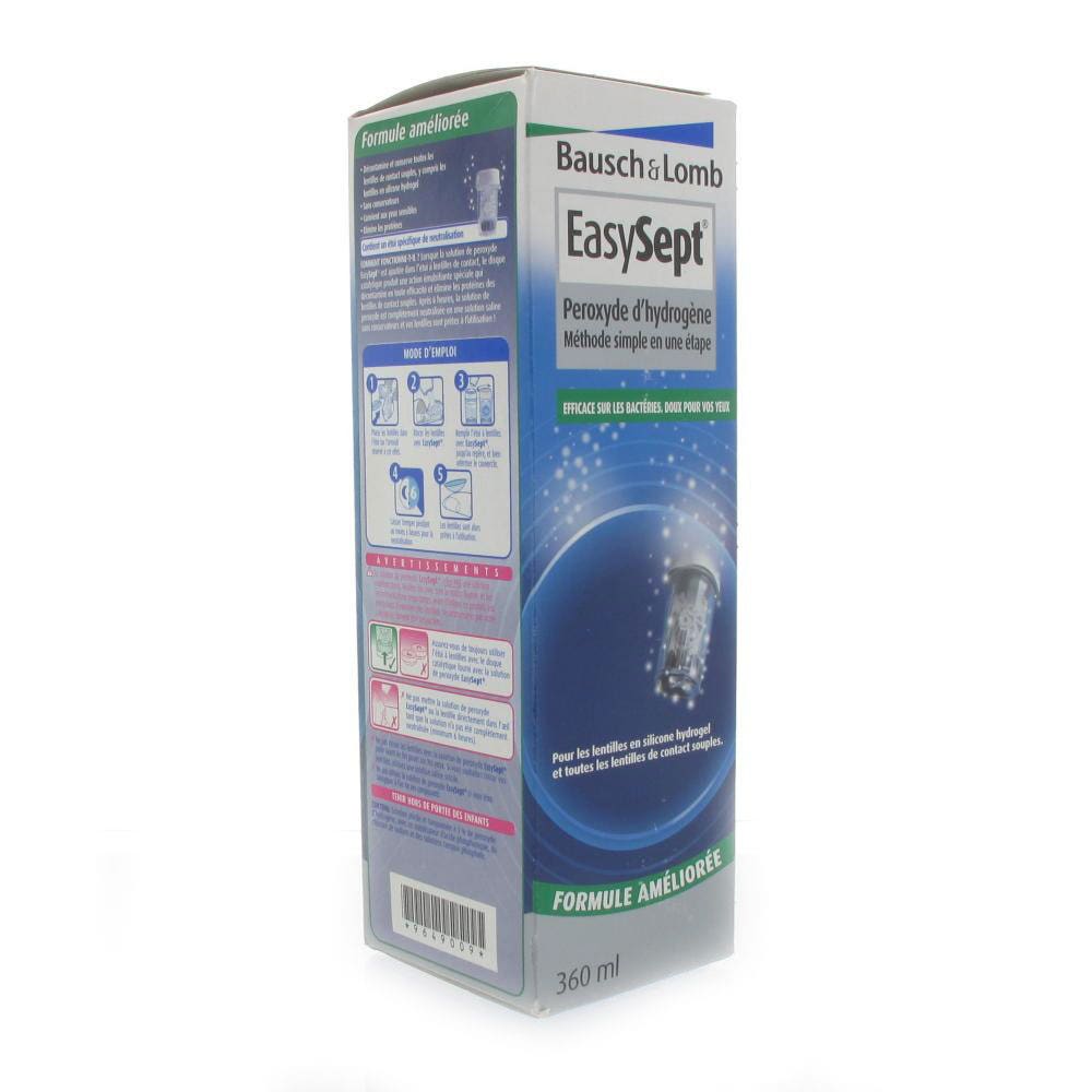 Bausch&Lomb Easysept Hydrogen Peroxide Contact Lens Solution 360 ml (12.17fl oz)