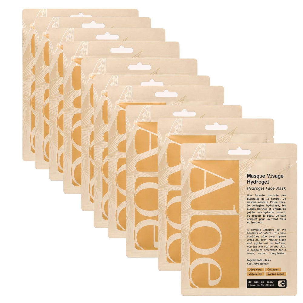 Aloe Paris Hydrogel face masks 3 masks - FrenchBeautyHub