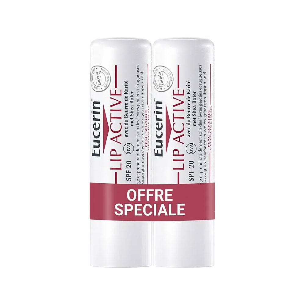 Eucerin Lip Active Active lip care SPF20 2 x 4.8g (0.17 oz) - FrenchBeautyHub