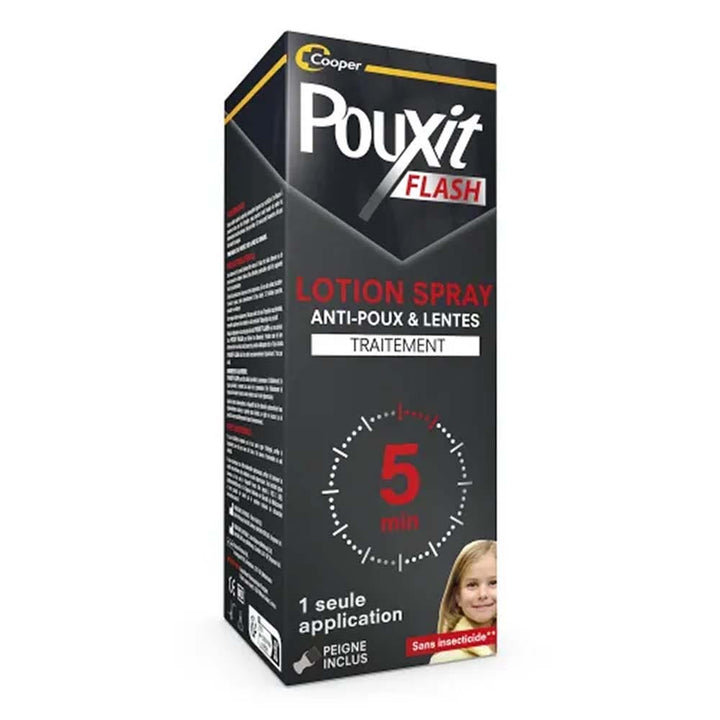 Pouxit Flash Lice and nit treatment lotion spray 150ml (5.07fl oz) - FrenchBeautyHub