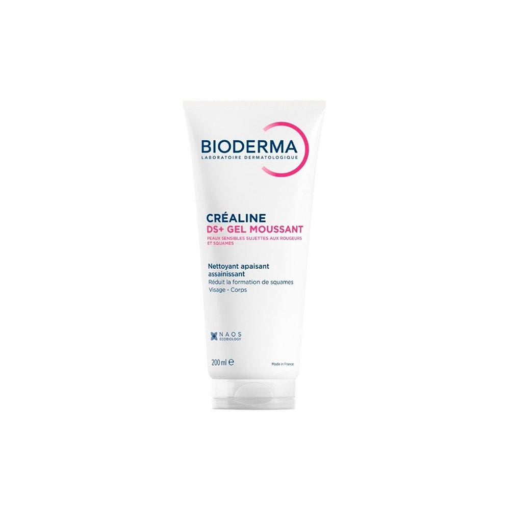 Bioderma Crealine DS+ soothing and purifying foaming gel 200ml (6.76fl oz) - FrenchBeautyHub