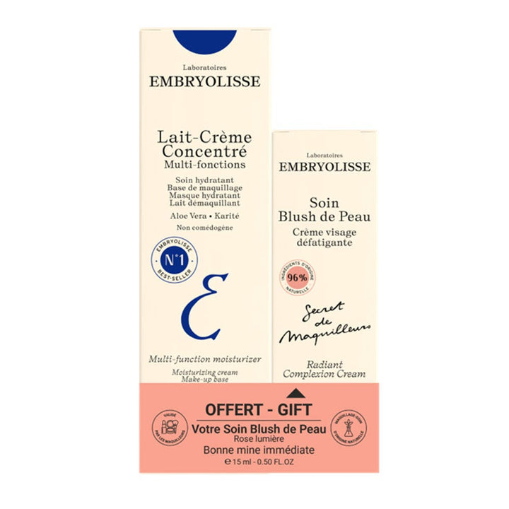 Embryolisse Hydrating Concentrated cream milk + luminous rose skin-blush care - FrenchBeautyHub