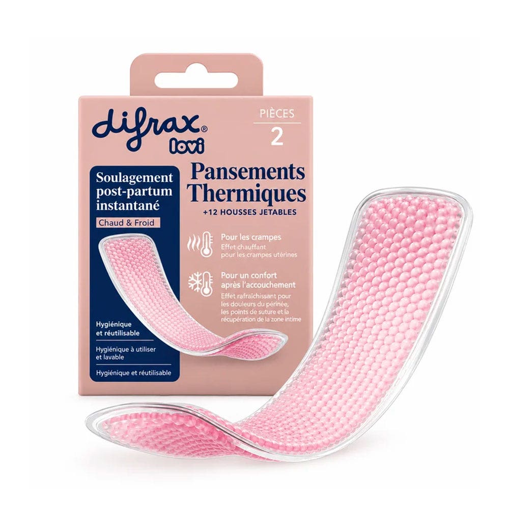 Difrax Lovi Postpartum thermo gel pads x2 + 12 covers - FrenchBeautyHub