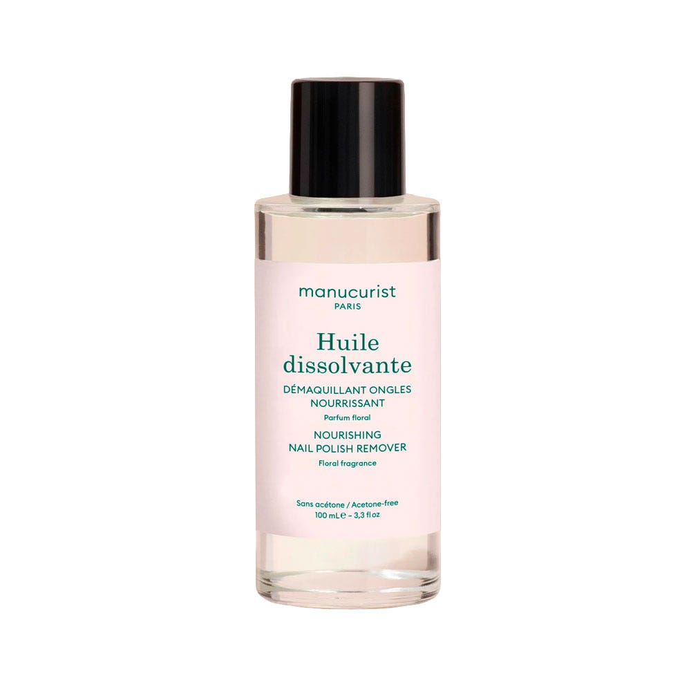 Manucurist Green Nail polish remover oil acetone-free with a floral fragrance 100ml (3.38fl oz) - FrenchBeautyHub