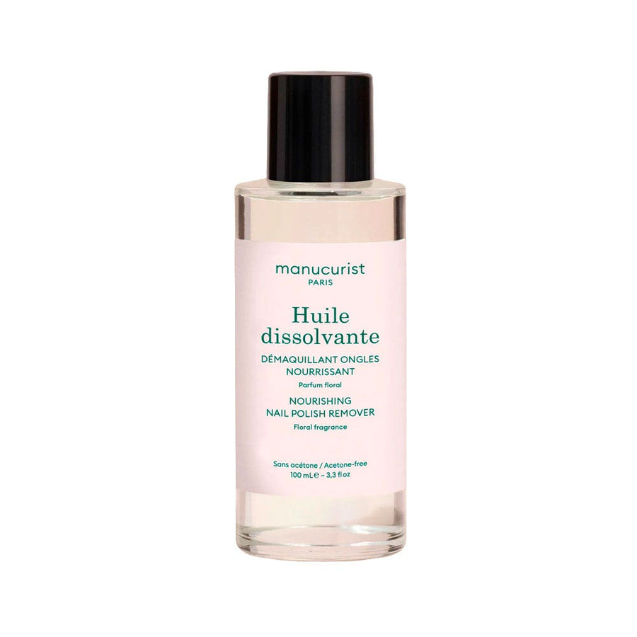 Manucurist Green Nail polish remover oil acetone-free with a floral fragrance 100ml (3.38fl oz) - FrenchBeautyHub