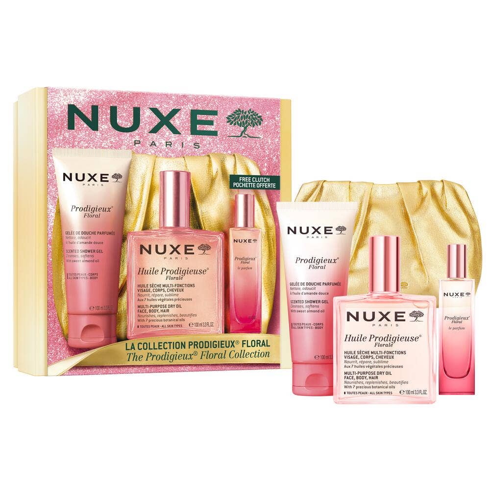 Nuxe Prodigieux Floral Gift set a celebration in pink