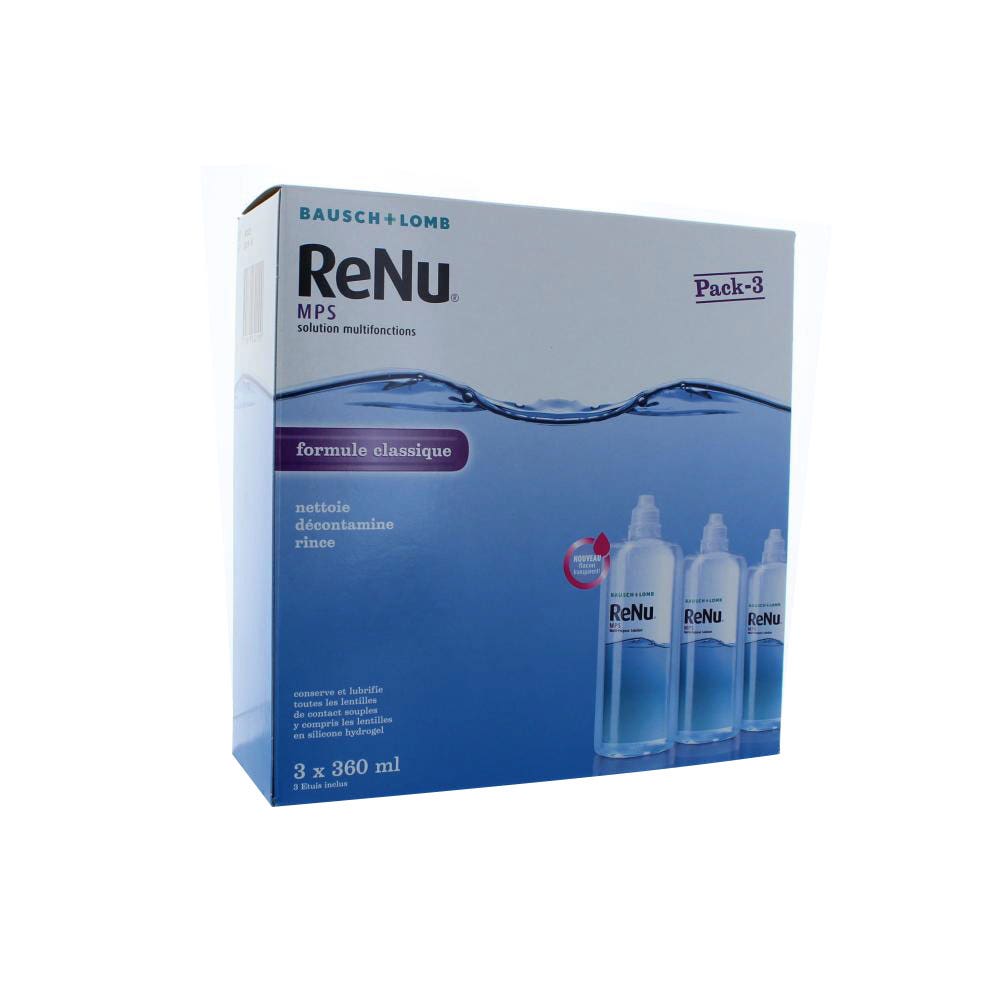 Bausch&Lomb Renu Renu Mps Multi-purpose Solution Classic Formula 3 X 360ml (12.17fl oz)