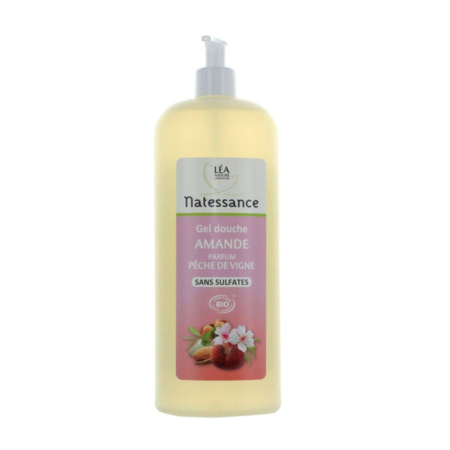 Gel douche Natessance Léa Nature Amande et Pêche 1 L (33,81 fl oz) 