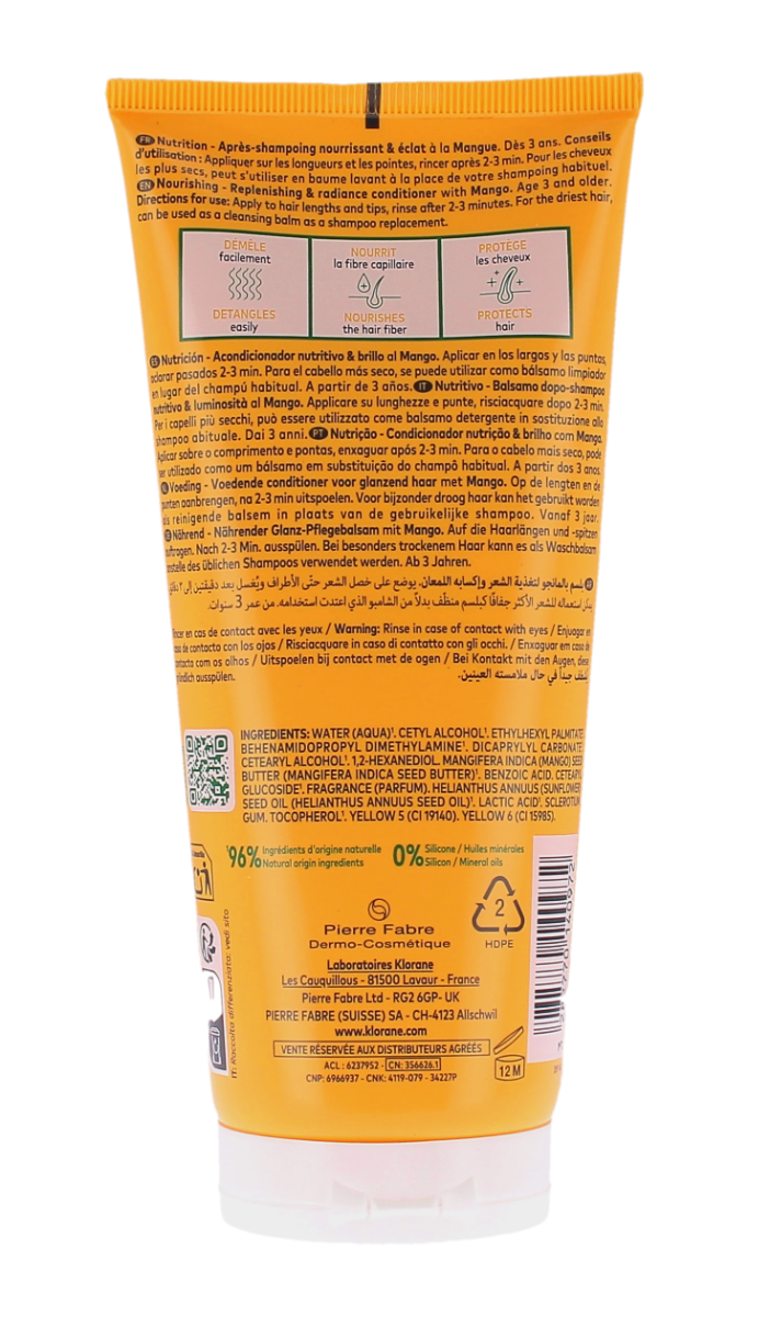 Klorane Nourishing Conditioner with Mango Butter 200ml (6.76fl oz)