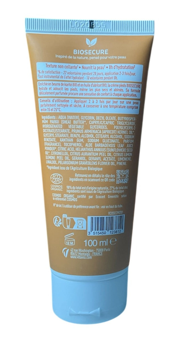 Bio Secure Shea butter foot cream tous types de peau 100ml (3.38 fl oz)