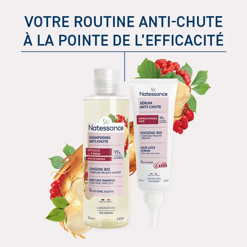 Natessance Set met shampoo + serum tegen haaruitval 325ml