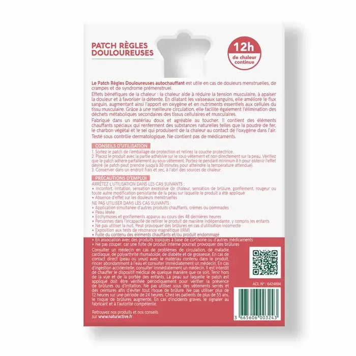 Naturactive لصقة حرارية لآلام الدورة الشهرية 2 x