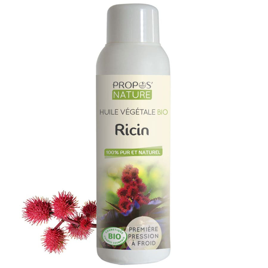 Huile végétale de ricin Propos'Nature pour ongles, cils, sourcils et cheveux - 100 ml 