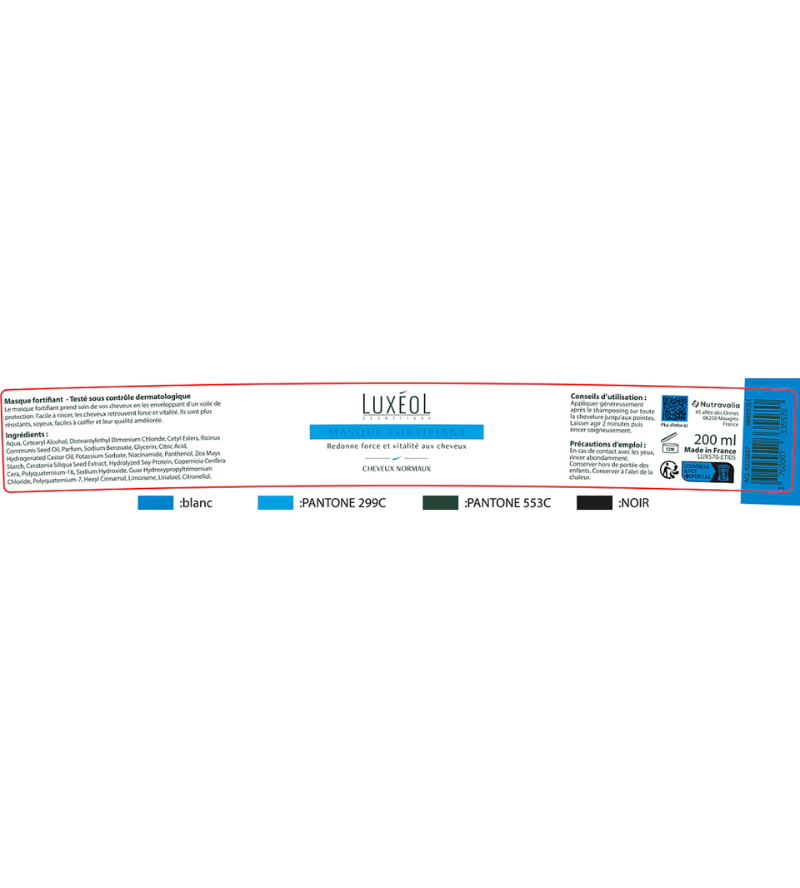 Luxeol Fortifying Mask for Normal Hair 200ml (6.76 fl oz)