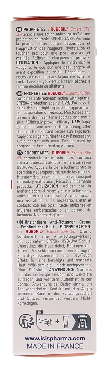 Isispharma Ruboril Expert Invisible Anti-Redness SPF50+ Cream 40ml (1.35 fl oz)