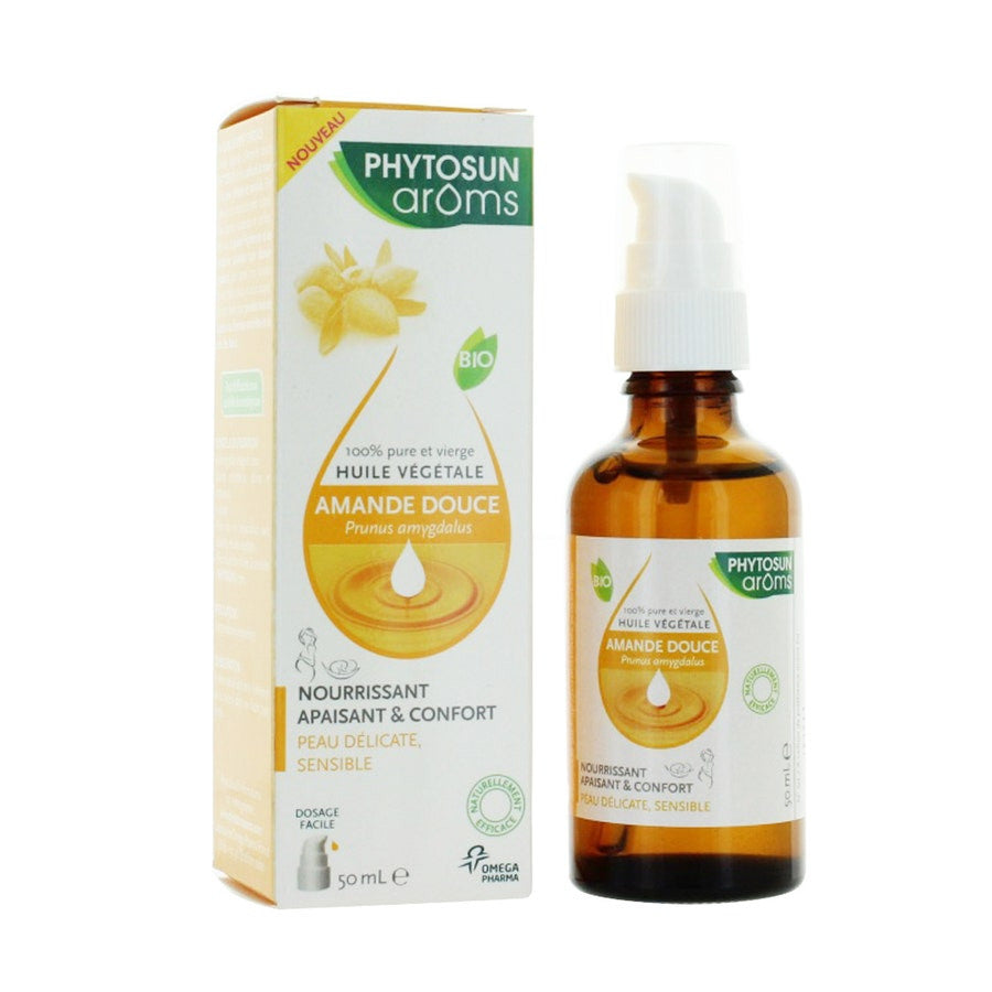 Huile végétale d'amande douce Phytosun Aroms Peaux délicates Bioes 50 ml (1,69 fl oz) 