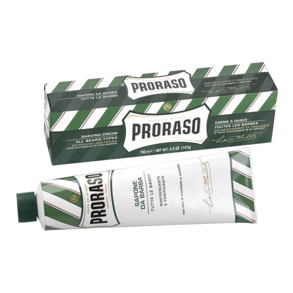 Proraso Shaving Cream Combination To Oily Skins Green Range 150 ml (5.07fl oz)