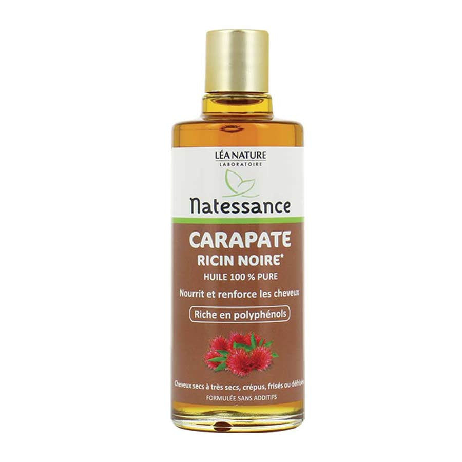 Natessance Black Castor Oil for Very Dry Coarse or Curly Hair 100ml (3.38fl oz)