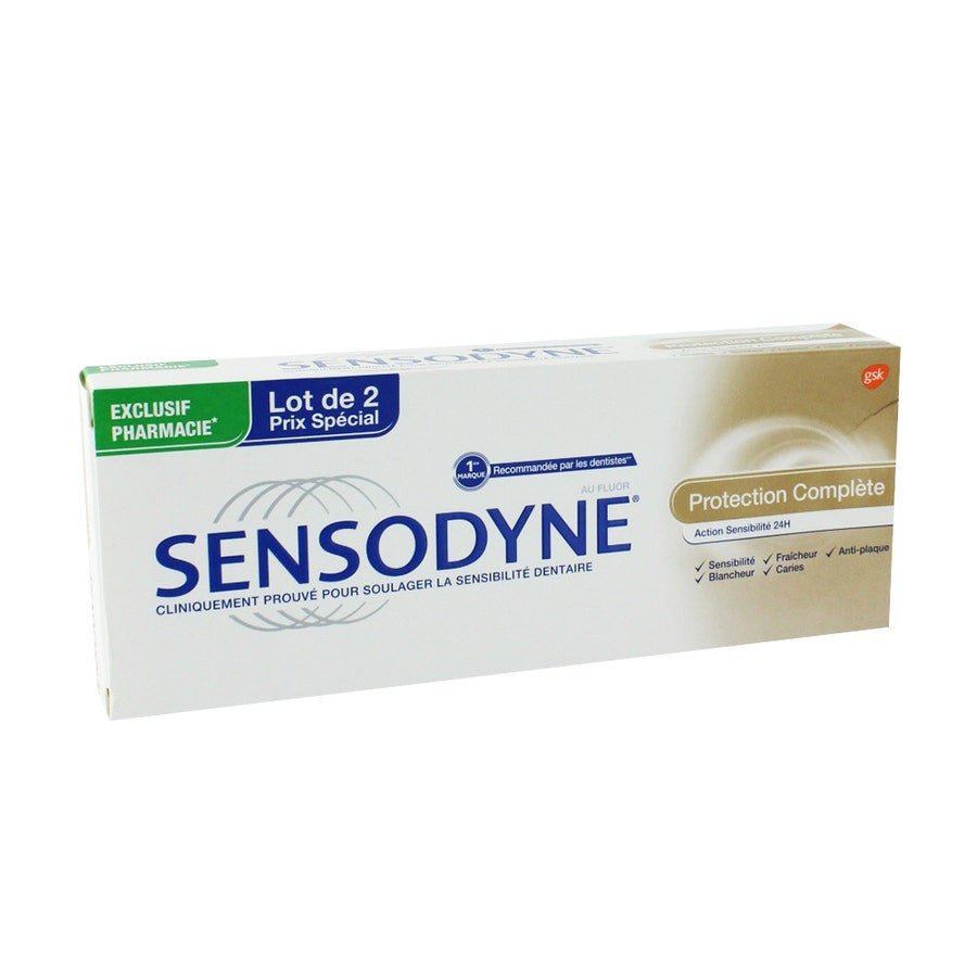 Dentifrice Sensodyne Protection Complète 75 ml x2 (2,53 fl oz x2) 