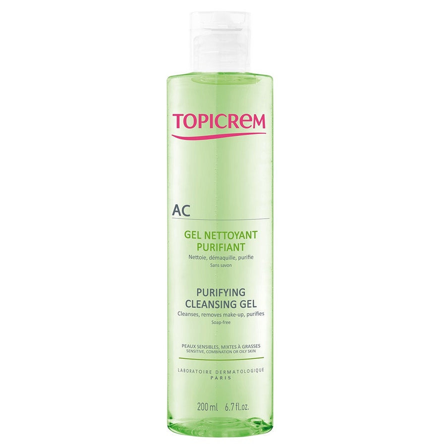 Topicrem AC Gel Nettoyant Purifiant Peaux Mixtes à Grasses 200 ml (6,76 fl oz) 