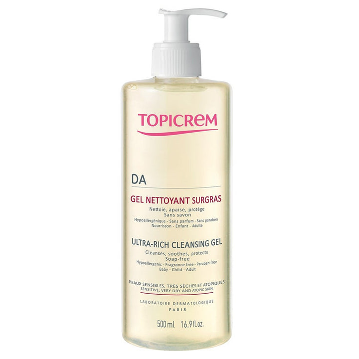 Topicrem DA Ultra Rich Cleansing Gel for Atopic Skin 500ml (16.90 fl oz)