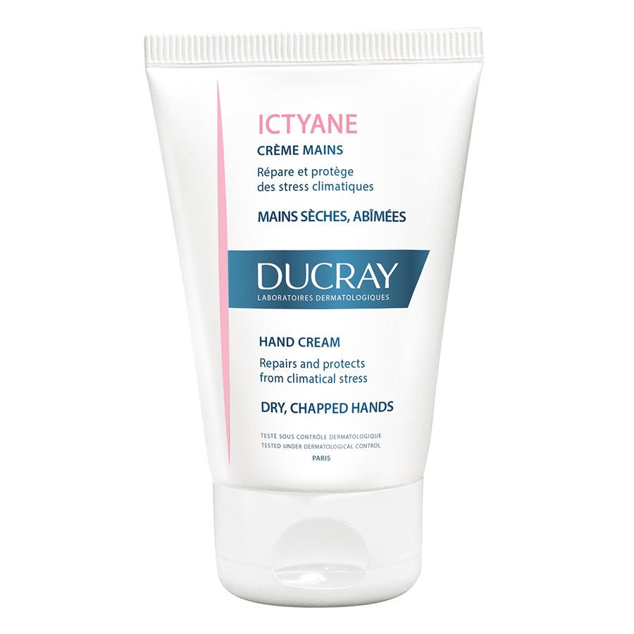 Ducray Ictyane Crème Mains 50 ml (1,69 fl oz) pour Mains Sèches et Gercées 