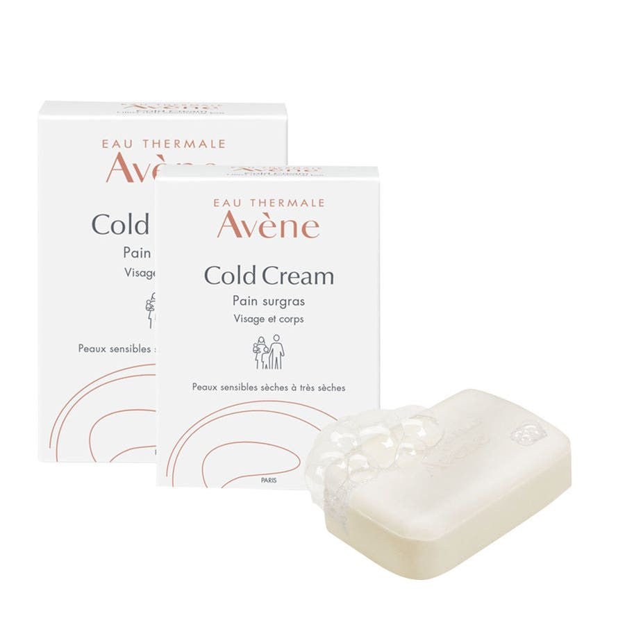 Avène Cold Cream Ultra-rich Soap Free Cleansing Bar 100g x2 (3.52 oz x2)