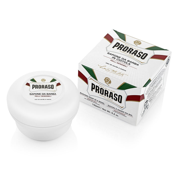 Proraso Shaving Soap In A Bowl White Line Sensitive Skins 150ml (5.07fl oz)