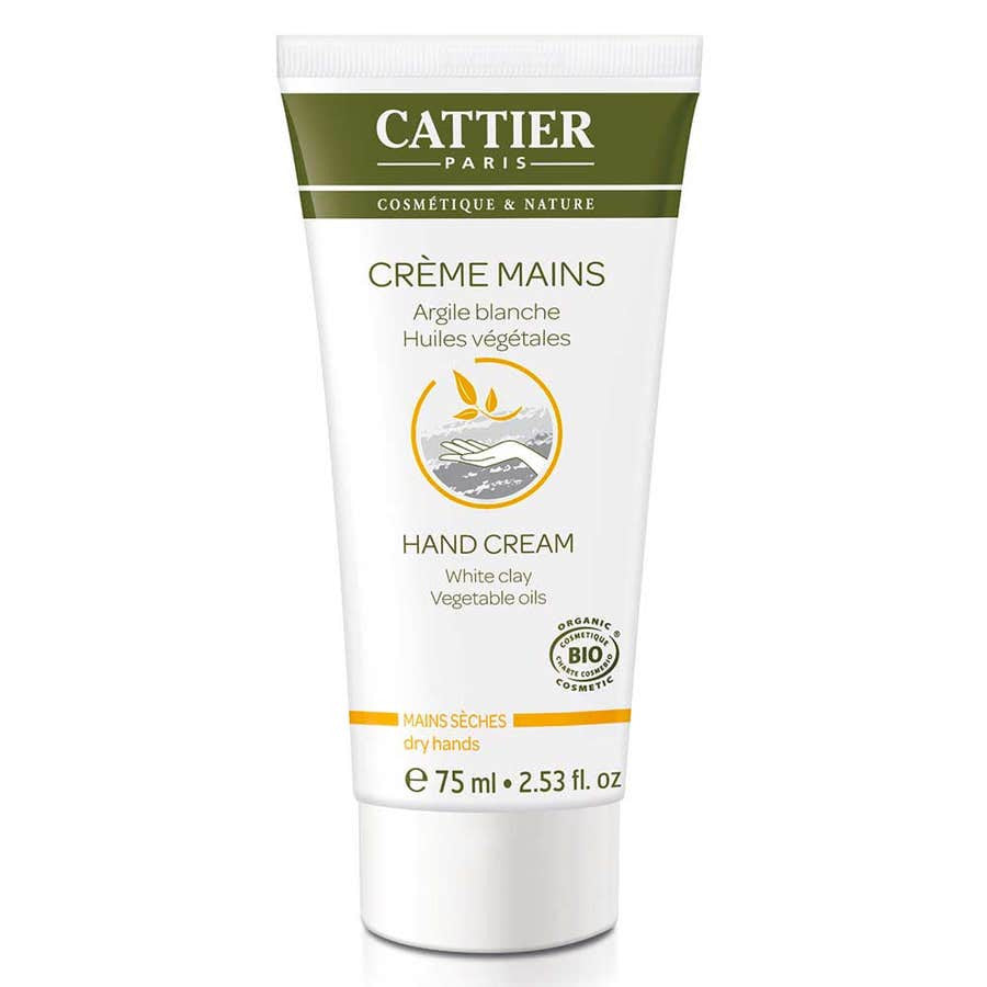 Crème Mains Sèches à l'Argile Blanche Cattier 75 ml 